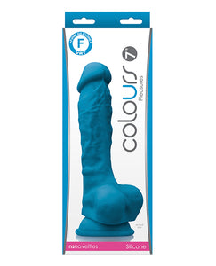 Colours Pleasures 7" Dong w/Balls & Suction Cup - Assorted Colors