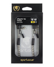 Spartacus Adjustable Alligator Nipple Clamps w/Silver Chain
