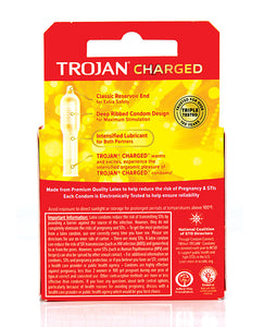 Trojan Intensified Charged Condoms - Box of 3