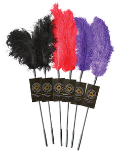 Sportsheets Ostrich Feather Ticklers - 6 of Asst. Colors