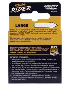 Contempo Mega Rider Large Condom - Pack of 3