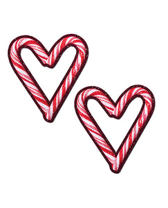 Pastease Holiday Candy Cane Heart  - Red/White O/S