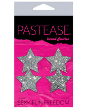 Pastease Petites Glitter Star - Silver O/S Pack of 2 Pair