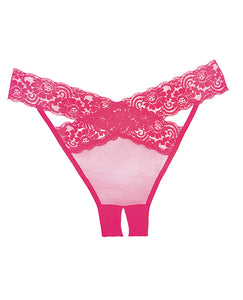 Adore Sheer & Lace Desire Panty Hot Pink O/S