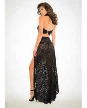 Adore Lace Bandeau Top and Skirt - Black