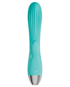 Adam & Eve Eve's Rechargeable Pulsating Dual Massager - Teal