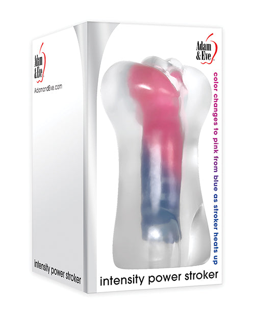 Adam & Eve Intensity Power Stroker - Clear/Blue