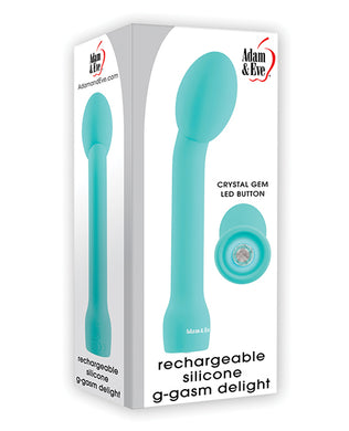 Adam & Eve G-Gasm Delight Rechargeable Silicone G Spot Vibe - Teal