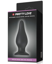 Pretty Love 6.1" Sturdy Silicone Anal Plug - Black