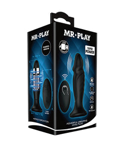 Mr. Play Phallic Vibrating Anal Plug - Black