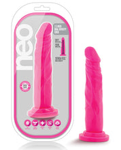 Blush Neo 7.5" Dual Density Cock - Neon Pink