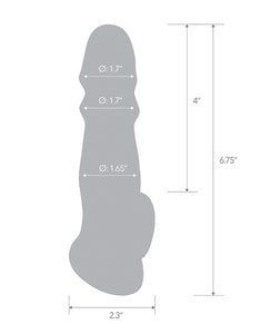 Blue Line C & B 6.75" Girthy Penis Enhancing Sleeve Extension - Clear