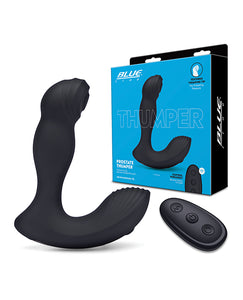 Blue Line Vibrating Prostate Thumper w/Remote - Black