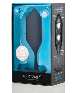 b-Vibe Weighted Snug Plug 5 - 350 g Black