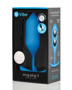 b-Vibe Weighted Snug Plug 5 - 350 g Blue