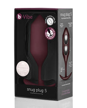 b-Vibe Weighted Snug Plug 5 - 350 g Dark Red