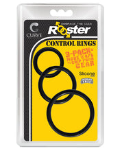 Curve Novelties Rooster Set of 3 Control Rings - Black