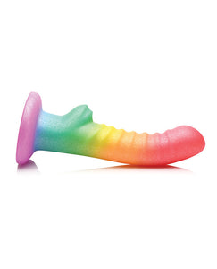 Curve Toys Simply Sweet 6.5" Ribbed Rainbow Dildo
