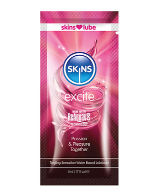 Skins Excite Water Based Lubricant - 5 ml Foil