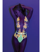 Neon Explosion Embroidered Lace Teddy Neon-X MD