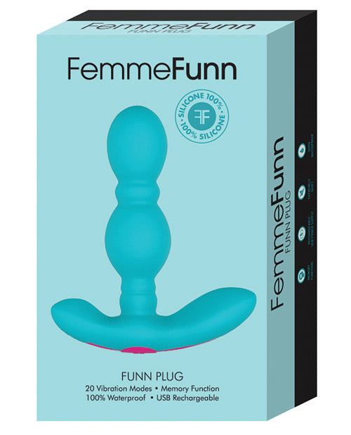Femme Funn Vibrating Butt Plug - Turquoise