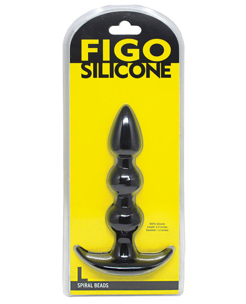 Figo Spiral Beads - Black