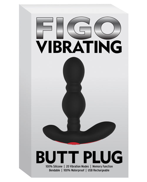 Figo Vibrating Butt Plug - Black