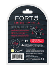 Forto F-12 35mm Liquid Silicone Cock Ring - Glow in the Dark