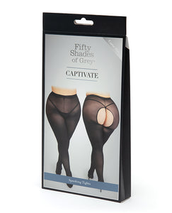Fifty Shades of Grey Captivate Spanking Tights - Black