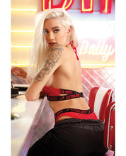 Vibes Extra Spicy Halter Bralette & Cheeky Panty - Chili Red