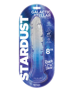 Stardust Galactic Stellar 8" Jelly Dildo - Crystal Blue