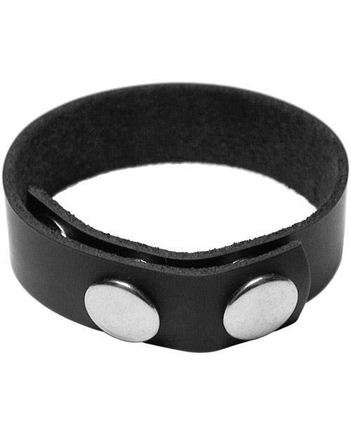 KinkLab Leather 3 Snap Cock Ring