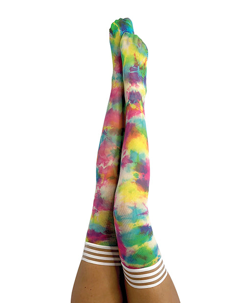 Kix'ies Gilly Tie Die Thigh High - Bright Color