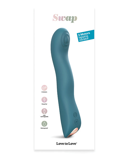 =Love to Love Swap Tapping Vibrator - Teal Me