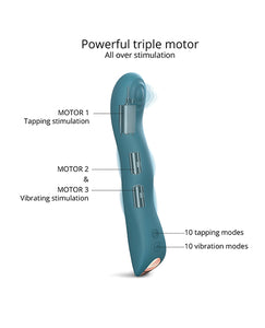 =Love to Love Swap Tapping Vibrator - Teal Me