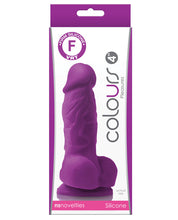 Colours Pleasures 4" Dong w/Ball & Suction Cup - Assorted Colors