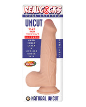 Realcocks Dual Layered Uncut Sliders 9.25" Thick Shaft - White