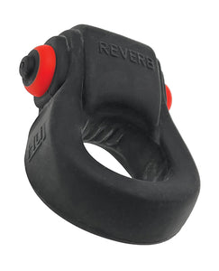 Hunkyjunk Revring Cock Ring w/Vibe - Tar w/Red Vibe