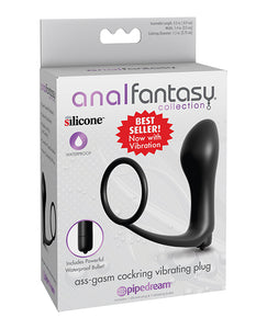 Anal Fantasy Collection Ass Gasm Vibrating Plug w/Cockring