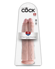 King Cock 11" Two Cocks One Hole