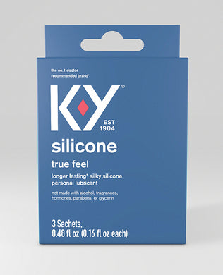 K-Y Silicone True Feel Lube Pack of 3 Satchet