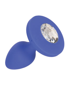 Cheeky Gems Medium Rechargeable Vibrating Probe - Blue