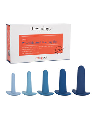 They-ology Wearable Anal Trainer Set - 5 Piece Set Blue