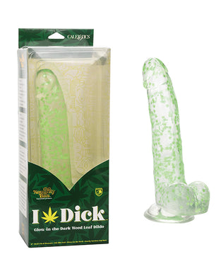 Naughty Bits I Leaf Dick Glow In The Dark Weed Leaf Dildo