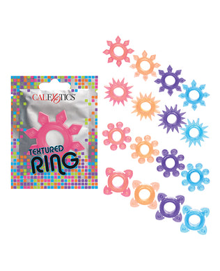 Foil Pack Textured Ring - Pack of 24 Multi Color