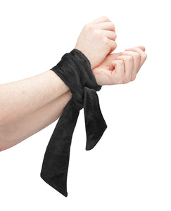 Shots Ouch Velvet & Velcro Tie-Up - Black