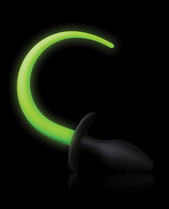 Shots Ouch Puppy Tail Plug - Glow in the Dark