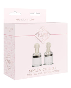 Shots Pumped Nipple Suction Set - Clear