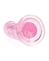 Shots RealRock Crystal Clear 6" Straight Dildo w/Suction Cup - Pink