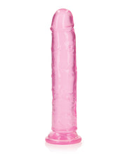 Shots RealRock Crystal Clear 9" Straight Dildo w/Suction Cup - Pink
